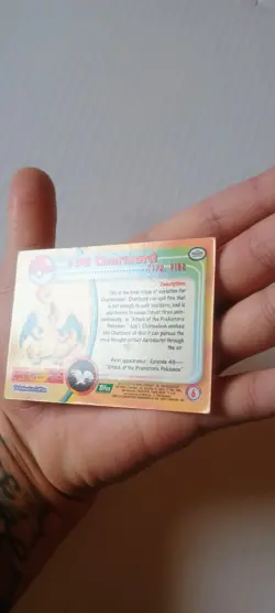 CHARIZARD #06 TOPPS Series 1 Non-Holo Green Logo Pokemon Card - Image 3