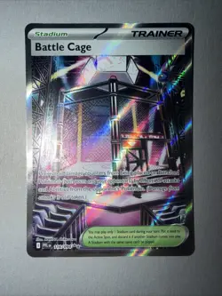 Battle Cage 116/094 Phantasmal Flames Stadium Trainer Card (perfect To Send In) - Image 1