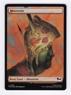Mountain (Surge Foil) 0313 (L) MTG Teenage Mutant Ninja Turtles (TMT) - Image 1