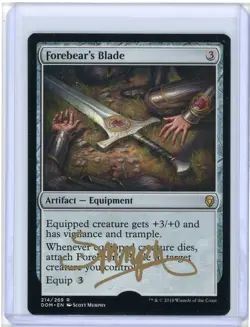 Forebear's Blade Dominaria Signed Artist Proof MTG - Image 1