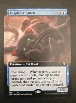 Displacer Kitten (Extended Art) Battle for Baldur's Gate MTG Regular LP - Image 1