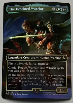 MTG FF Commander The Destined Warrior Legendary Creature RARE FOIL #0443 - Image 1