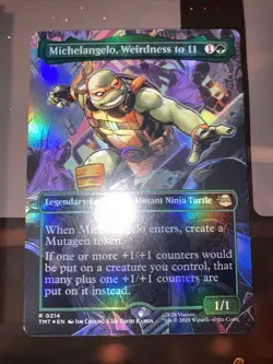 magic the gathering TMNT Michelangelo, Weirdness To 11 Borderless Foil - Image 1