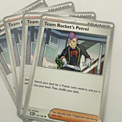 4x Pokemon Team Rocket's Petrel 176/182 NM Playset SV10 Destined Rivals Non-Holo - Image 1