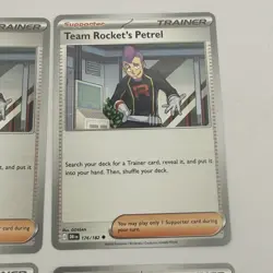 4x Pokemon Team Rocket's Petrel 176/182 NM Playset SV10 Destined Rivals Non-Holo - Image 3