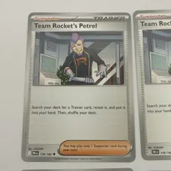 4x Pokemon Team Rocket's Petrel 176/182 NM Playset SV10 Destined Rivals Non-Holo - Image 4