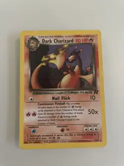 Dark Charizard Pokemon TCG Team Rocket Holo Card 4/82 MP -HP Creases - Image 4