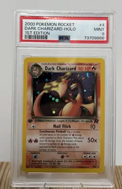 Pokemon / Dark Charizard / 1.Edition / Team Rocket 2000 Holo 4/82 / PSA 9 - Image 2