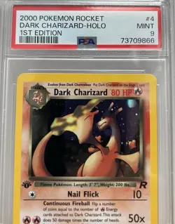 Pokemon / Dark Charizard / 1.Edition / Team Rocket 2000 Holo 4/82 / PSA 9 - Image 3
