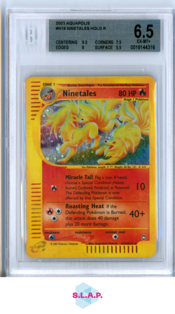 NINETALES HOLO R POKEMON H19/H32 2003 2003 AQUAPOLIS EX-MT+ ENGLISH BGS 6.5 - Image 1
