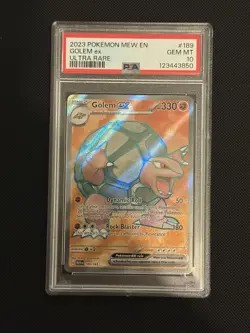 GOLEM ex POKEMON ENGLISH 189/165 Scarlet & Violet 151 Holo ULTRA RARE PSA 10 - Image 1