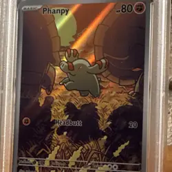 Pokemon TCG Phanpy PSA 9 Illustration Rare Holo Surging Sparks 205/191 - Image 3