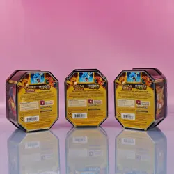 3X HIDDEN FATES COLLECTOR TINS POKEMON CHARIZARD RAICHU GYARADOS ENG OVP SEALED - Image 2