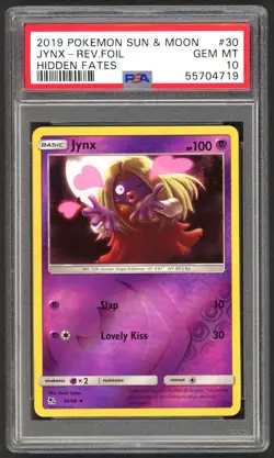 Pokemon Cards - PSA 10 Jynx 30/68 - Hidden Fates Reverse Holo - GEM MT - PSA10 - Image 1