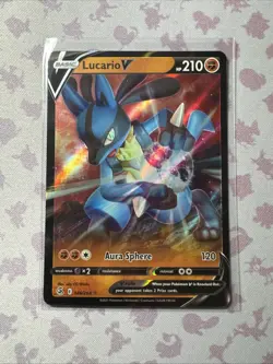Lucario V - 146/264 - Pokemon Fusion Strike Sword & Shield Ultra Rare Card NM - Image 1