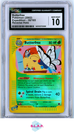 BUTTERFREE EXPEDITION REVERSE HOLO 38/165 POKEMON CGC 10 - Image 1