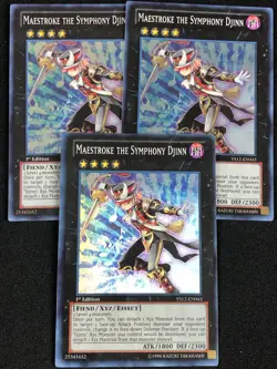 YUGIOH MAESTROKE THE SYMPHONY DJINN YS12-EN043 1ST SUPER X3 (NM) - Image 1