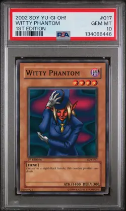 2002 YU-GI-OH! STARTER DECK: YUGI 1ST ED #017 WITTY PHANTOM PSA 10 - Image 1
