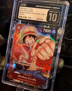 ✨2024 One Piece Promo-001 ~ LUFFY ~ Bandai Games Fest 23-24 CGC / PSA 10🔥 - Image 1