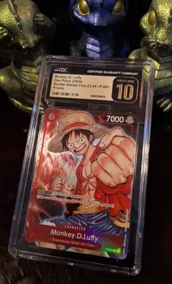 ✨2024 One Piece Promo-001 ~ LUFFY ~ Bandai Games Fest 23-24 CGC / PSA 10🔥 - Image 3