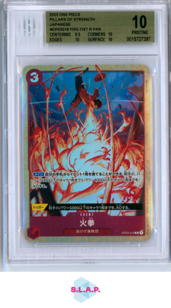 FIRE FIST R PAR 2023 ONE PIECE PILLARS OF STRENGTH JAPANESE OP03018 BGS 10.0 - Image 1