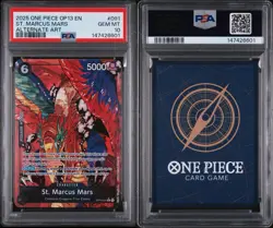 2025 ONE PIECE OP13-CARRYING ON HIS WILL ALTERNATE ART ST. MARCUS MARS PSA 10 - Image 3