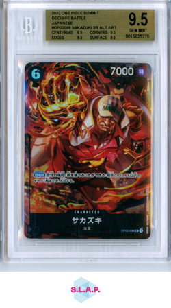 SAKAZUKI SR PAR 2022 ONE PIECE SUMMIT DECISIVE BATTLE JAPANESE OP02099 BGS 9.5 - Image 1