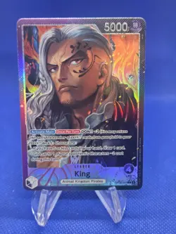 One Piece Two Legends King OP08-057 Parallel Alternate Alt Art Leader NM - Image 1