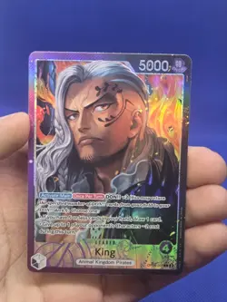 One Piece Two Legends King OP08-057 Parallel Alternate Alt Art Leader NM - Image 2