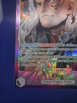 One Piece Two Legends King OP08-057 Parallel Alternate Alt Art Leader NM - Image 5