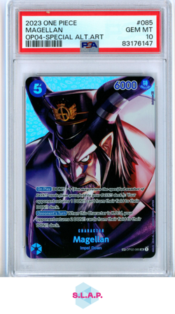 MAGELLAN SPECI4L ALT ART ONE PIECE OP04-KINGDOMS OF INTRIGUE 2023 085 PSA 10 - Image 1