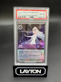 2023 DISNEY LORCANA EN P1 ELSA COLLECTOR'S EDITION PSA 10 - Image 1