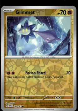 Pokemon Glimmet 122/197 Obsidian Flames Reverse Holo Common 5 Card Lot - Image 1