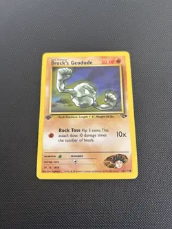 Pokemon Card 1st Edition Gym Challenge Brock's Geodude 68/132 WOTC - Image 3