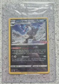 Pokemon Card - Galarian Obstagoon -Sealed Promo -Stamped -Sword & Shield-119/202 - Image 1