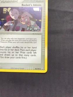 Pokemon Cards: EX Team Rocket Returns Reverse Holo: Rocket's Admin 86/109 - Image 5