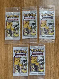 (5) Packs Pokemon 25th Anniversary General Mills Cereal Trading Card Booster - Image 1