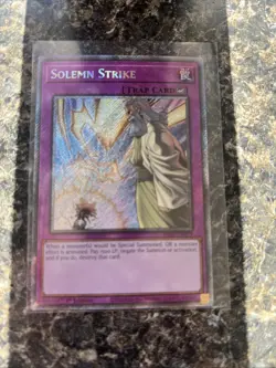 Yu-Gi-Oh TCG Solemn Strike RA02-EN079 Platinum Secret Rare Card - Image 1