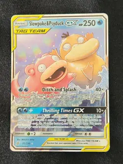 Pokemon TCG Slowpoke Psyduck GX Holo Card 35/236 Sm-Unified Minds - Image 1
