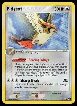 Pidgeot 2/17 Holo Rare POP Series 2 Pokemon Card - Image 1