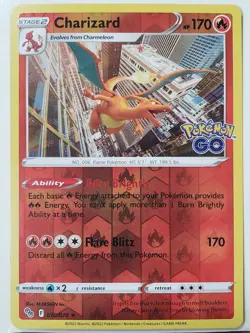 REVERSE HOLO Charizard 010/078 NM - RARE Pokemon GO TCG Card $2 Flat Shipping - Image 1