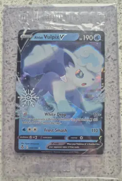 Pokemon Card - Alolan Vulpix V - Sealed Promo - Snowflake Promo Stamped -033/195 - Image 1