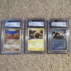 Pokemon CGC Graded 3 Cards Trapinch Kabuto Maxie Lot - Image 1