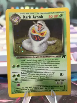 Dark Arbok 2/82 PL Holo Rare Pokemon Card Vintage 1999 WOTC Team Rocket Set HP - Image 1