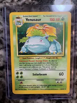 Venusaur Holo Base Set 15/102 1999 Vintage Pokemon TCG Creature Card English - Image 1