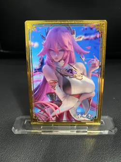 Goddess Story Anime Card SUPER SISTER Waifu YAE MIKO Redeem Metal Card Genshin - Image 1