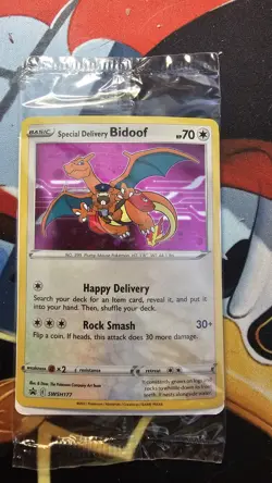 Special Delivery Bidoof SWSH177 SWSH: Sword & Shield Promo Cards Holo - Image 1