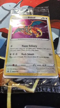 Special Delivery Bidoof SWSH177 SWSH: Sword & Shield Promo Cards Holo - Image 2