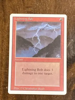 Magic: The Gathering (MTG) - Lightning Bolt, Revised Edition, Common Card - Image 1