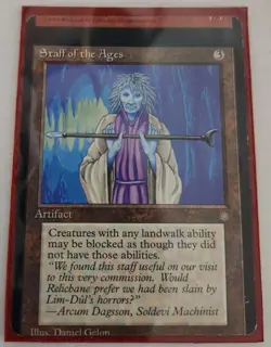 Magic The Gathering (MTG) CCG MISPRINT MISCUT - 1995 Ice Age - Staff of the Ages - Image 1